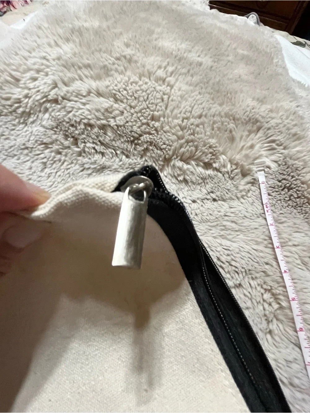 Canvas Monogram Pouch with Black Accent - 'R'